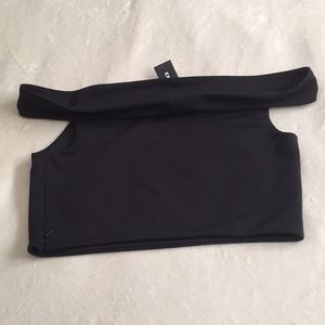 Express black crop top . Size Medium NWOT